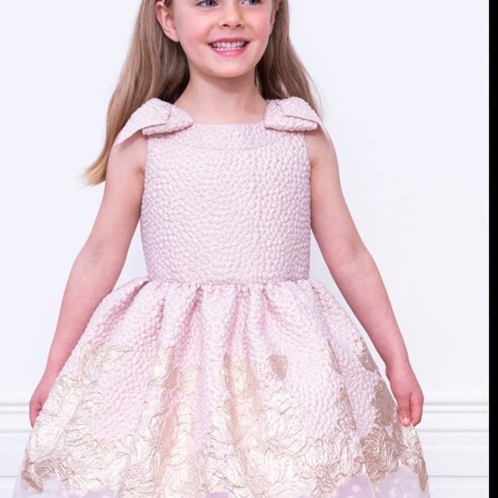 David Charles Pink and Gold Dress